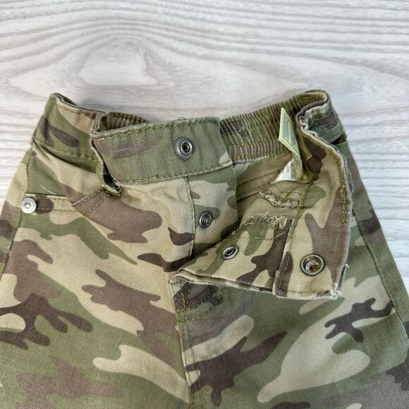 7 for All Mankind Jogger Pants Infant 12M Green Camo Elastic Waistband Stretch - Picture 2 of 8